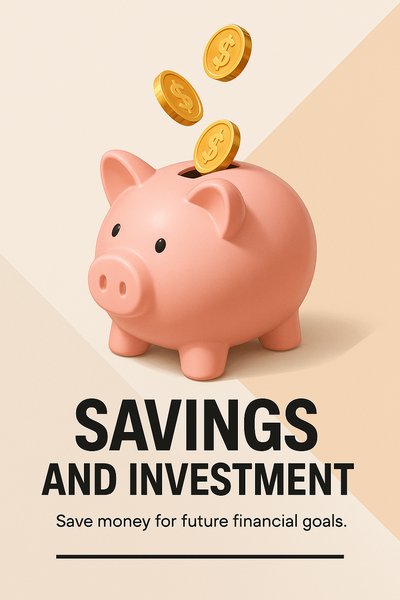 Modern Piggy Bank with Coins for Savings and Investment