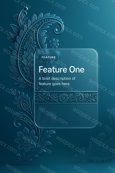 Seamless Paisley Flower Border Design with Feature Block