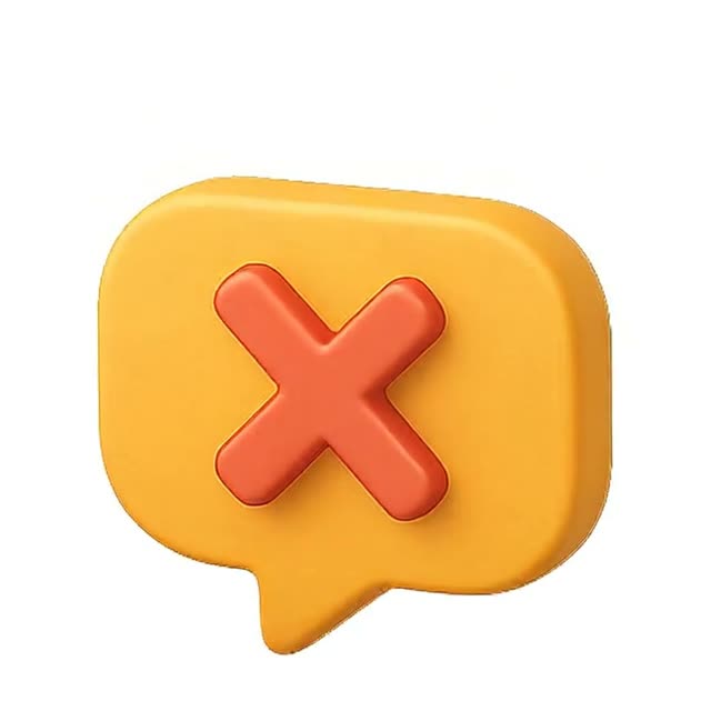 Colorful Warning Icons with X Marks for Alerts