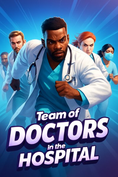 Dynamic Team of Doctors in Hospital Scene