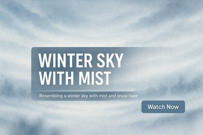 Serene Winter Sky Background with Mist and Snow Haze