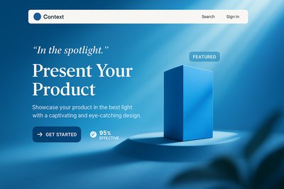 Dynamic Landing Page Design with Geometric Elements