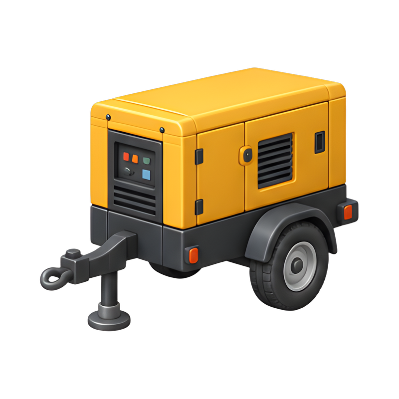 Portable diesel site generator