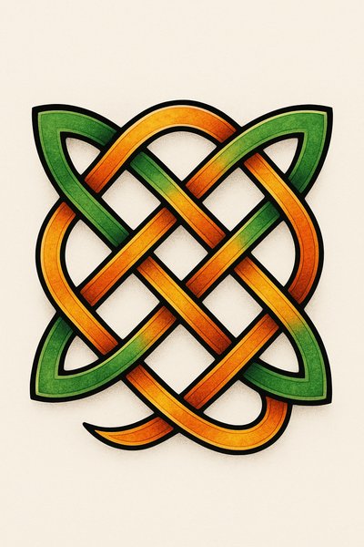 Intricate Celtic Knot Design with Vibrant Colors