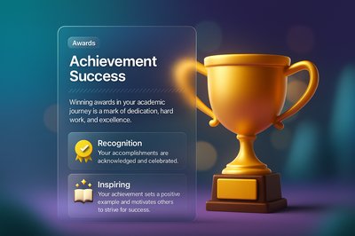 Golden Trophy Symbolizing Achievement Success in Education