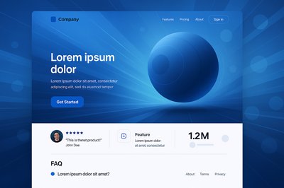 Modern Landing Page Design with Dynamic Elements