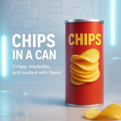 Product Packaging Mockup for Snack Chips