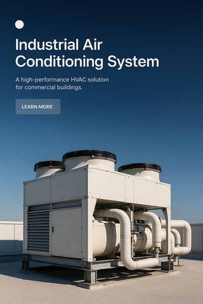 High-Performance Industrial Air Conditioning System on Rooftop