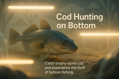 Underwater Scene Featuring Cod Hunting Theme