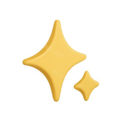 Minimalist Yellow Star Icons with 3D Effect