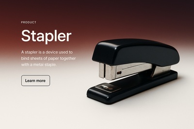 Stylish Stapler with Modern Design and Clear Text