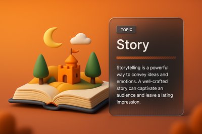 3D Website Design Featuring Storytelling Elements