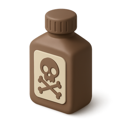 3D Soap Icon Featuring Skull and Crossbones Design