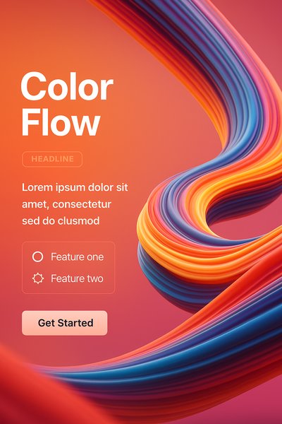 Dynamic Color Flow Graphic for Engagement