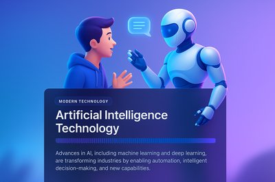Illustration of AI Interaction with Human in Modern Technology