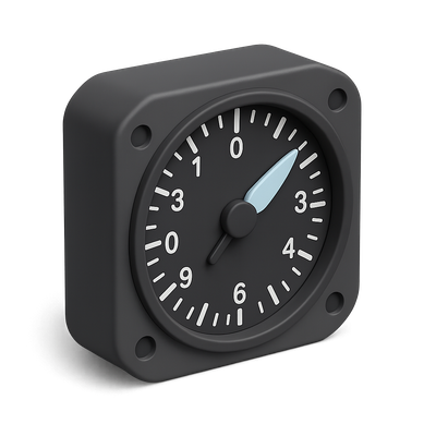 3D Altitude Meter Icon with Isometric Design