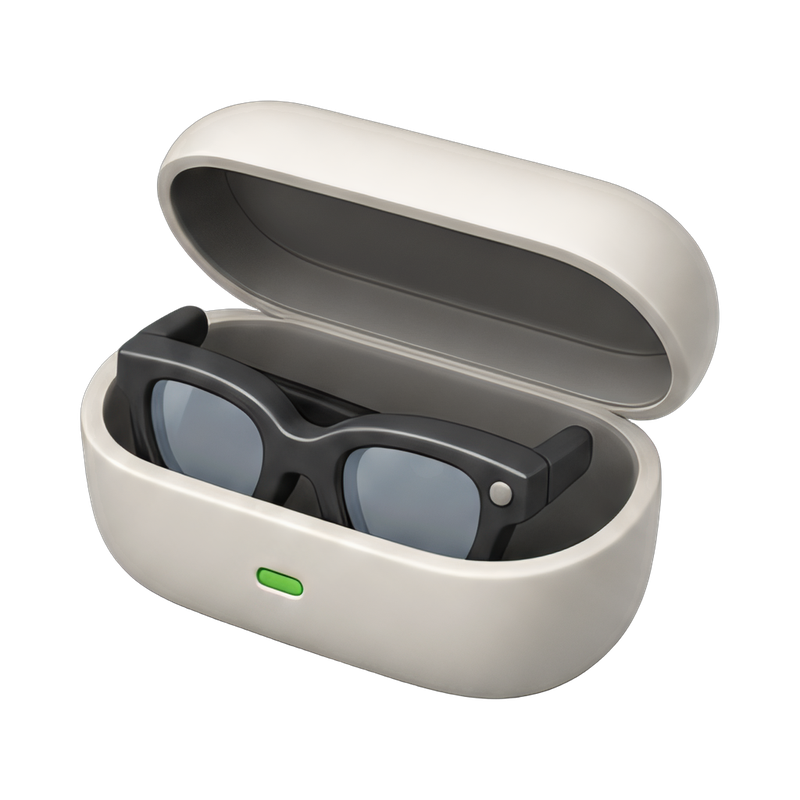 sleek smart glasses charging case