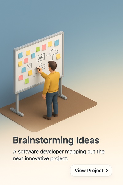 Brainstorming Software Ideas on Whiteboard