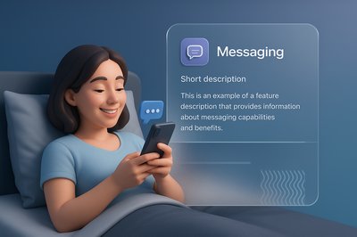 Woman Smiling While Reading a Message on Her Phone