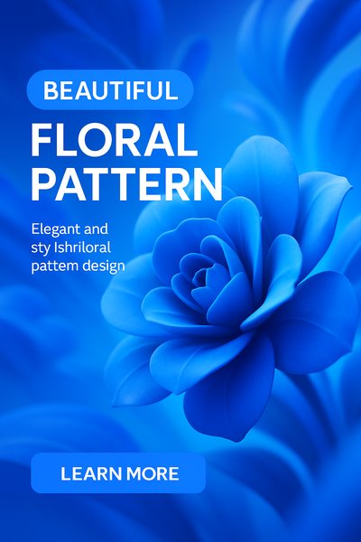 Elegant Blue Floral Pattern Design for Home Decor