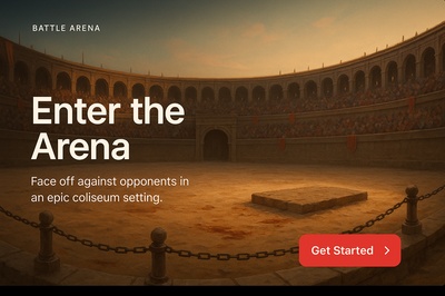 Engaging Battle Arena Web Page Design Concept