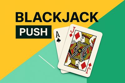 Dynamic Balance in Blackjack Push Visual Composition