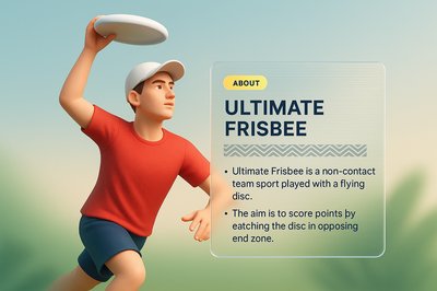 3D Illustration of Ultimate Frisbee with Informative Overlay
