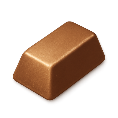 Realistic Bronze 3D Icon with Isometric View