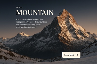 Stunning Mountain Landscape with Text Overlay