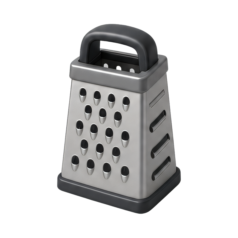 metal cheese grater on countertop