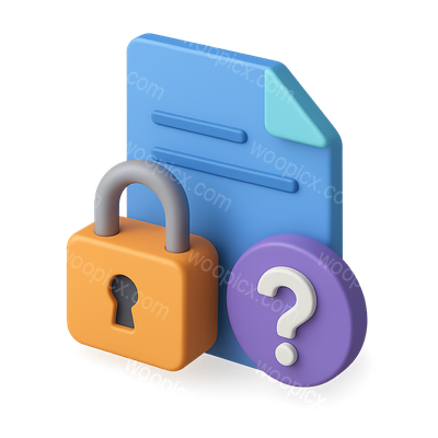 3D Icon Representing Cryptography and Zero-Knowledge Proofs