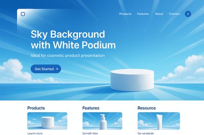Dynamic Sky Background for Cosmetic Product Presentation