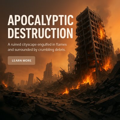 Dramatic Apocalyptic Cityscape Illustration