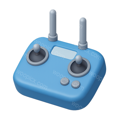 Stylized 3D Drone Operator Remote Icon with Isometric View