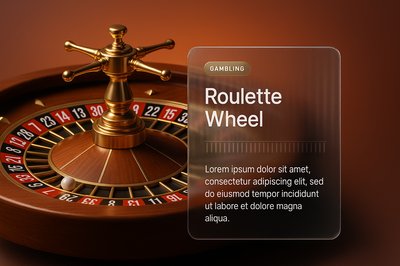Realistic 3D Roulette Wheel with Integrated Info Block