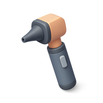 Stylish 3D Otoscope Icon for Medical Use