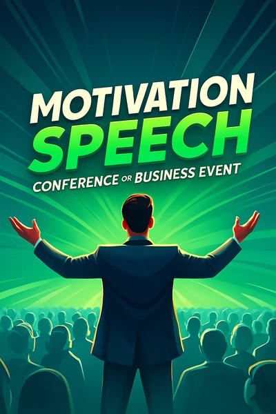 Dynamic Motivational Speaker at Conference Event