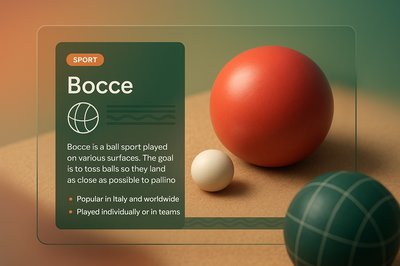 Stylish Bocce Design with 3D Elements and Clear Text