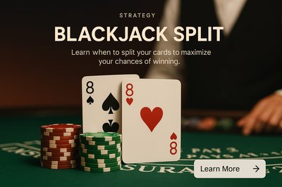 Stylish Blackjack Split Strategy Illustration
