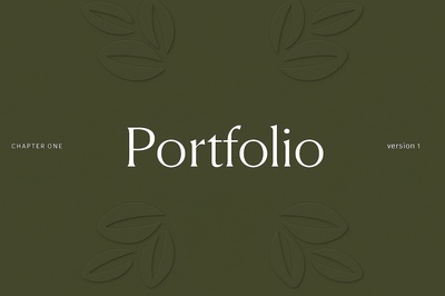 Elegant Portfolio Design with Leaf Motif