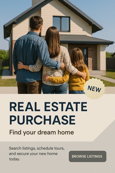 Young Family Celebrating Their New Home Purchase