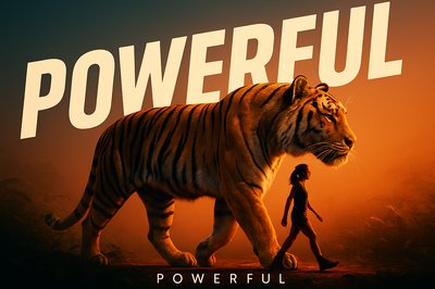 Dynamic Jungle Scene with Girl and Tiger