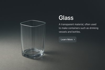 Detailed 3D Scene of a Glass Object in a Dark Background