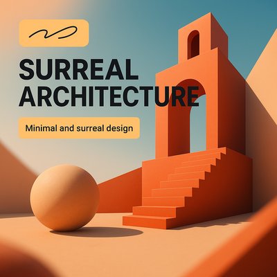 Surreal Architecture Concept with Minimalist Design Elements