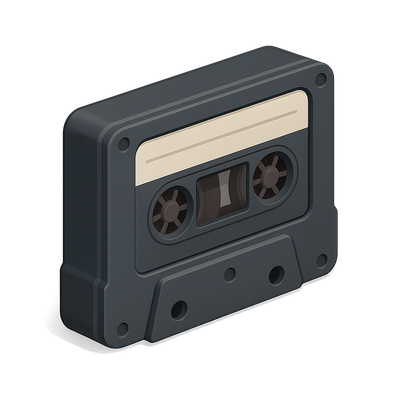 3D Icon of a Watergate Tape with Isometric View