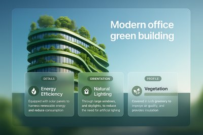 Modern Green Office Building with Eco-Friendly Features