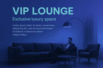 Dynamic VIP Lounge Design with Engaging Elements