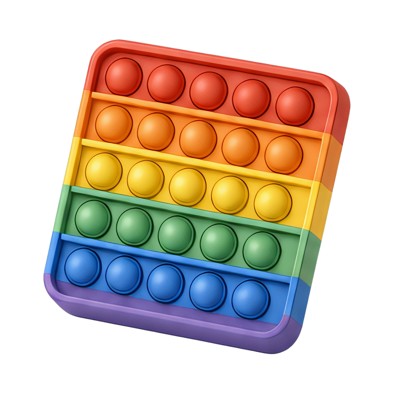 Colorful silicone bubble pop toy