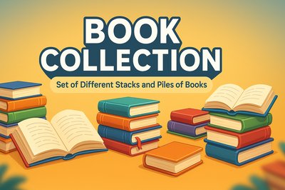 Illustration of a Colorful Book Collection