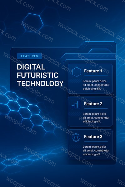 Digital Futuristic Technology Concept with Hexagons